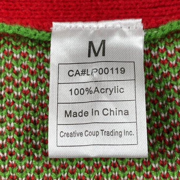 Men’s Ugly Christmas Sweater Vest Sam Samuel Adams Beer Jingle Bells Medium - Picture 4 of 7